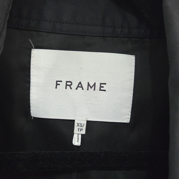 FRAME Astor Gathered Cotton-Blend Twill Cropped Jacket - Picture 7 of 8